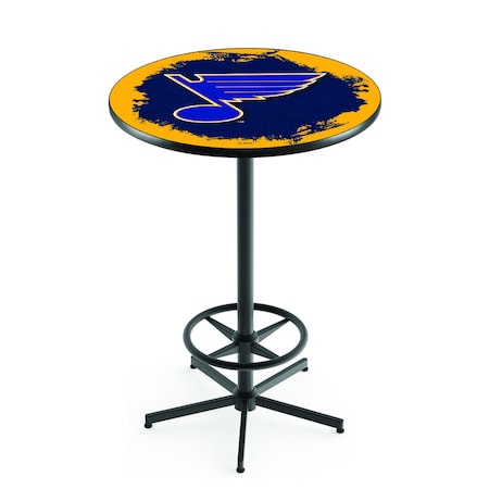 Holland Bar Stool Co 42" Black St Louis Blues Pub Table L216B4228STLBlu